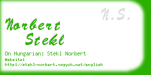 norbert stekl business card